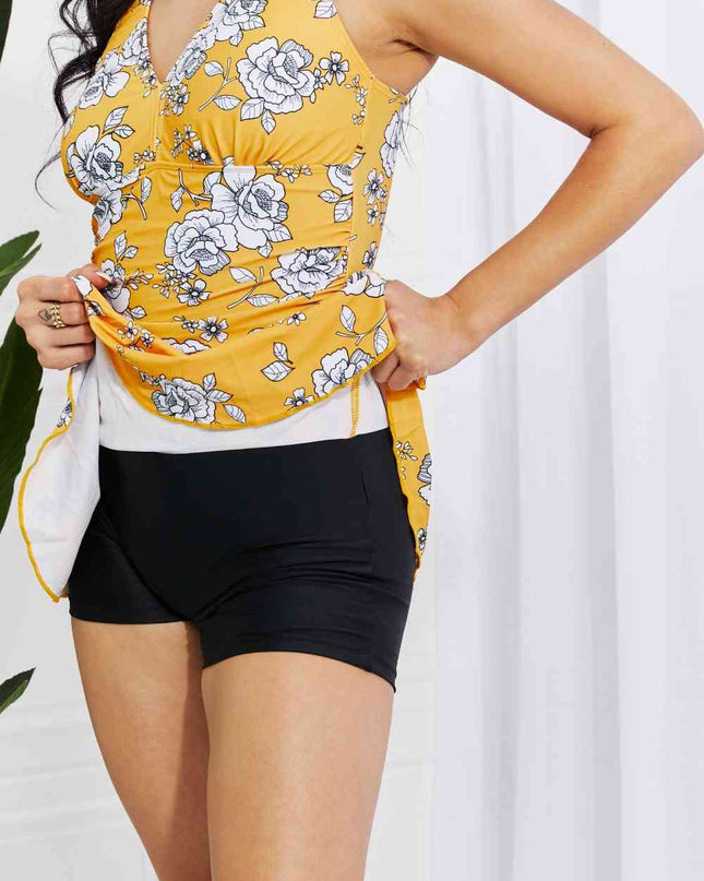 Marina West Swim Full Size Clear Waters Swim Dress in Mustard