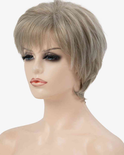 Full Machine Made Short Layered Wigs 4''