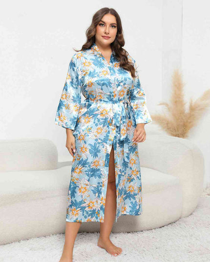 Plus Size Tie Waist Robe