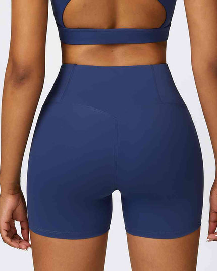 Wide Waistband Slim Fit Sports Shorts