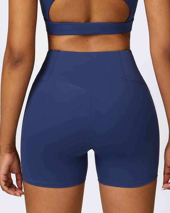 Wide Waistband Slim Fit Sports Shorts