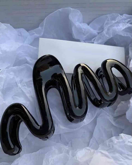 Resin Wave Hair Claw Clip