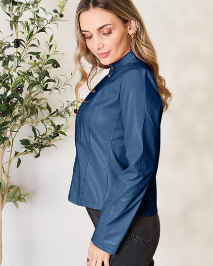 Mock Neck Zip Up Jacket