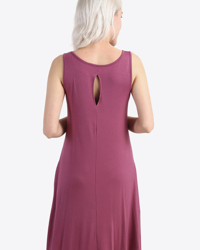 Cutout Scoop Neck Sleeveless Dress with Pockets