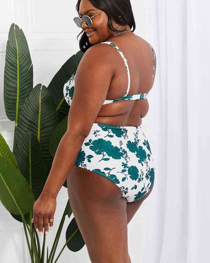 Marina West Swim Take A Dip Twist High-Rise Bikini in Forest