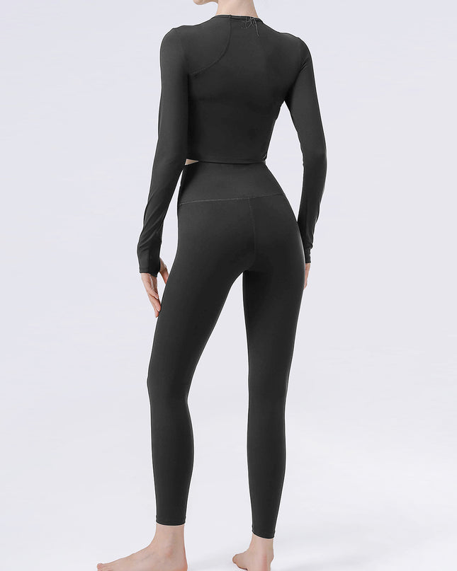 Round Neck Long Sleeve Active T-Shirt