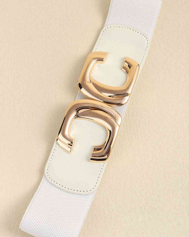 Zinc Alloy Buckle Elastic Wide Belt