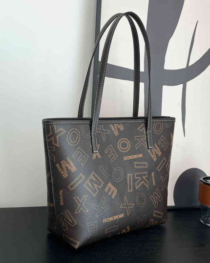 Printed PU Leather Tote Bag