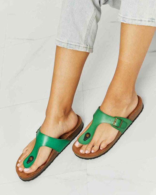 MMShoes Drift Away T-Strap Flip-Flop in Green
