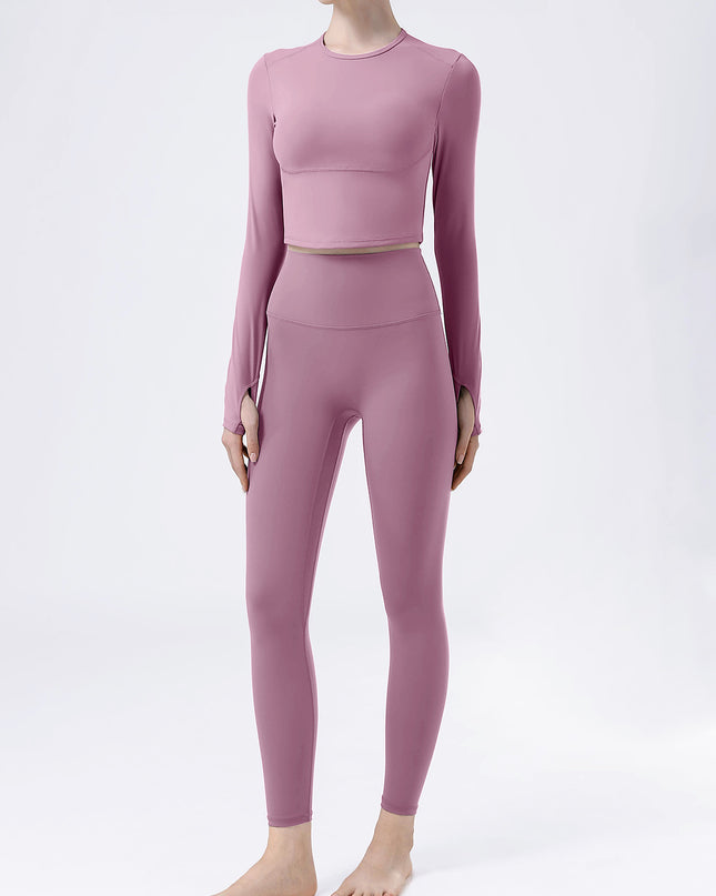 Round Neck Long Sleeve Active T-Shirt