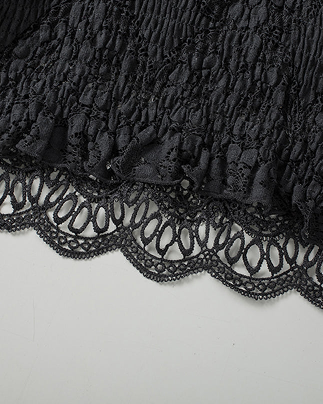 V-Neck Lace Cropped Cami