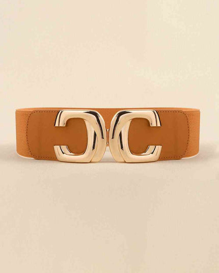 Zinc Alloy Buckle Elastic Wide Belt