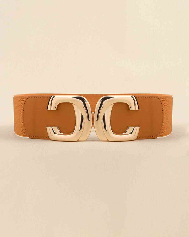 Zinc Alloy Buckle Elastic Wide Belt