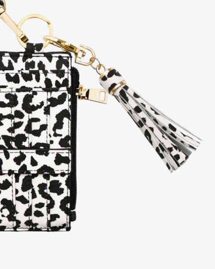 Printed Tassel Keychain with Wallet