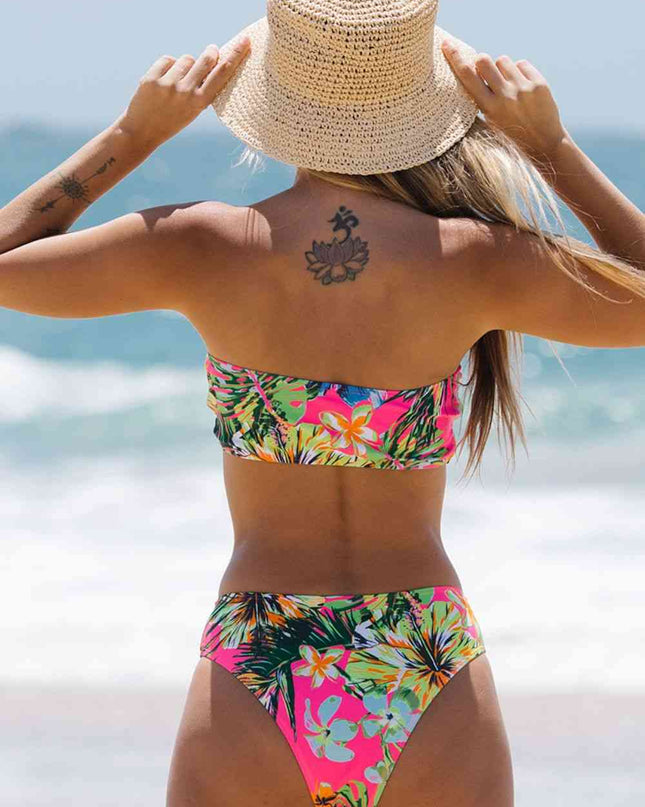 Tropical Print Bikini Set