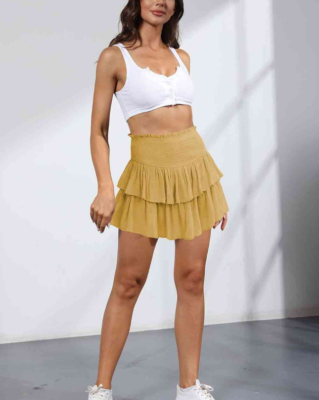 Smocked Layered Skort
