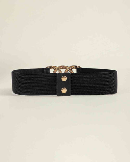 Zinc Alloy Buckle Elastic Wide Belt