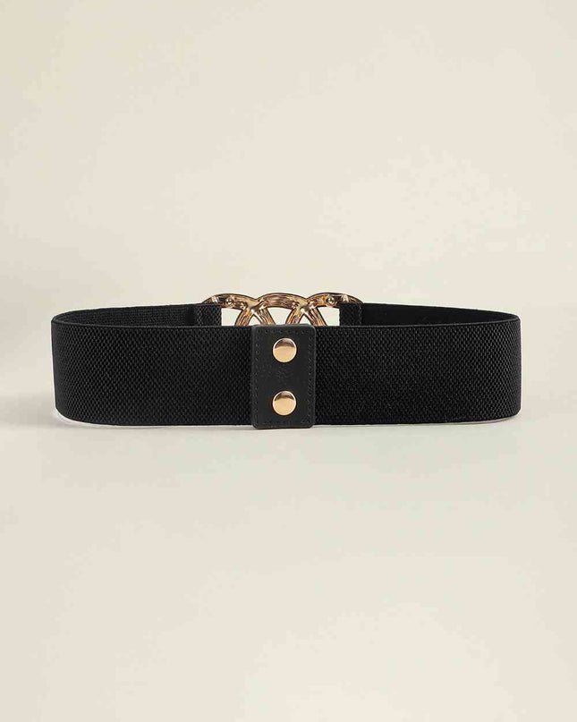 Zinc Alloy Buckle Elastic Wide Belt