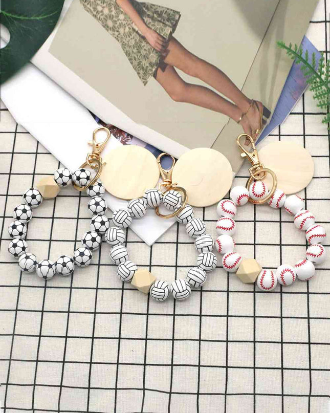 Assorted 4-Pack Wristlet Bead Key Chain