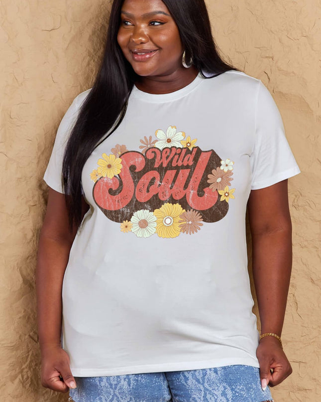 Simply Love Full Size WILD SOUL Graphic Cotton T-Shirt
