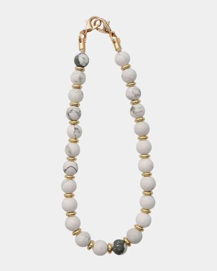 Beaded Natural Stone Key Chain