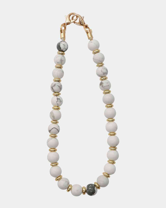 Beaded Natural Stone Key Chain