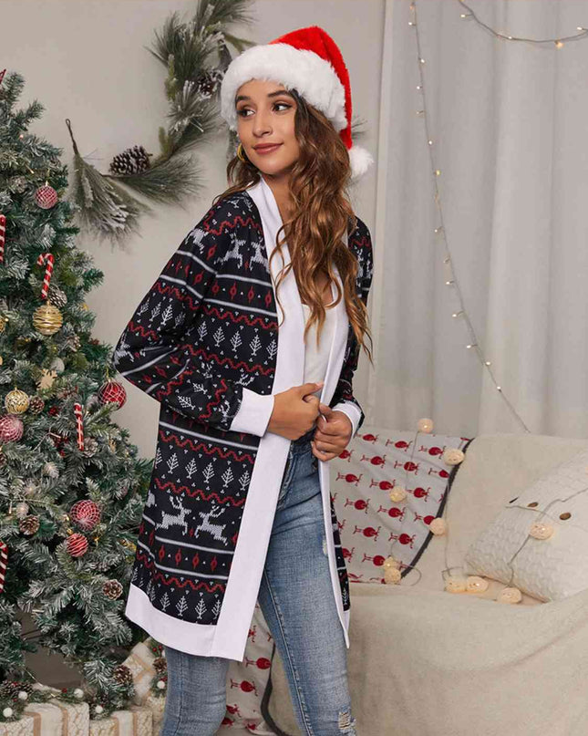 Christmas Open Front Cardigan