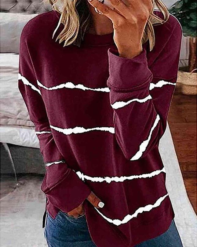 Striped Round Neck T-Shirt