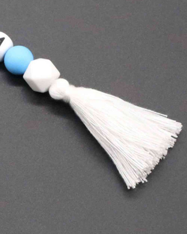 Assorted 2-Pack Mama Beaded Tassel Keychain