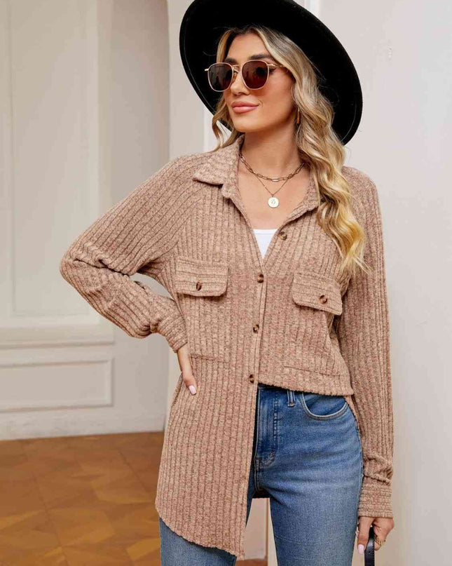 Button Down Collared Shacket