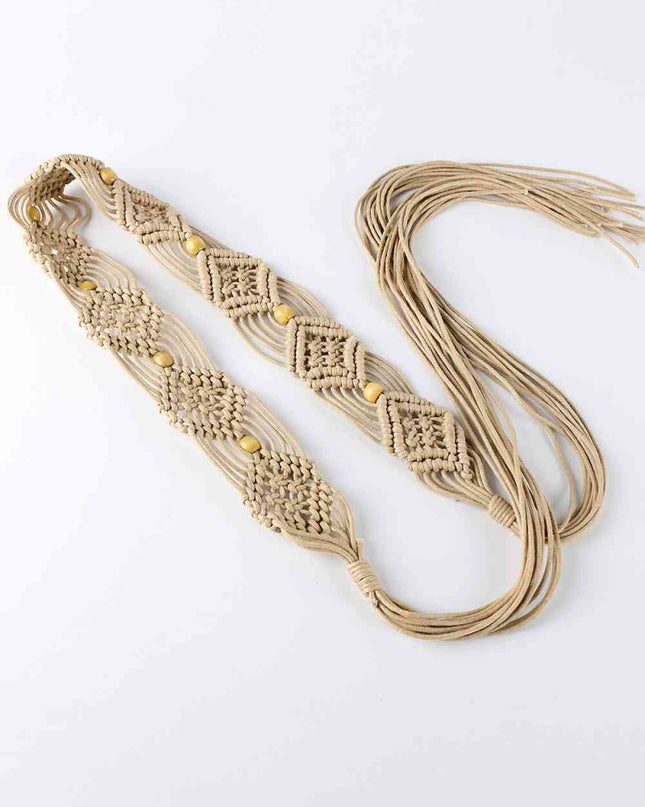 Braid Belt with Fringes