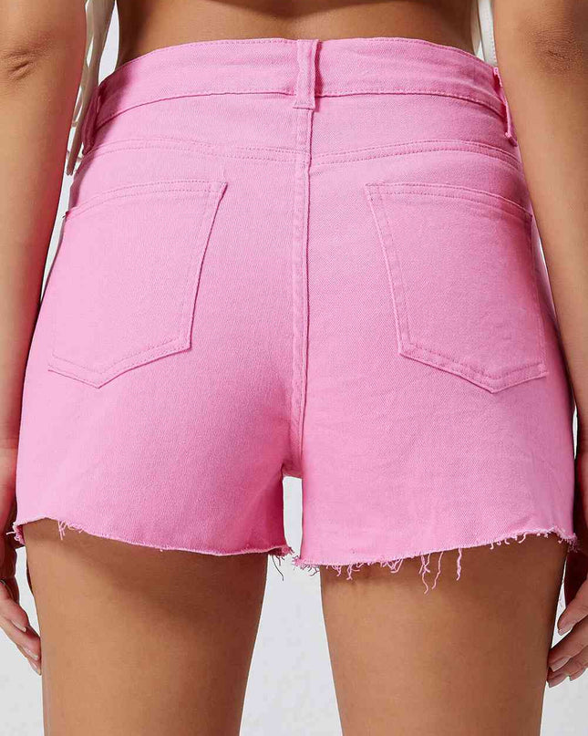Distressed Denim Shorts