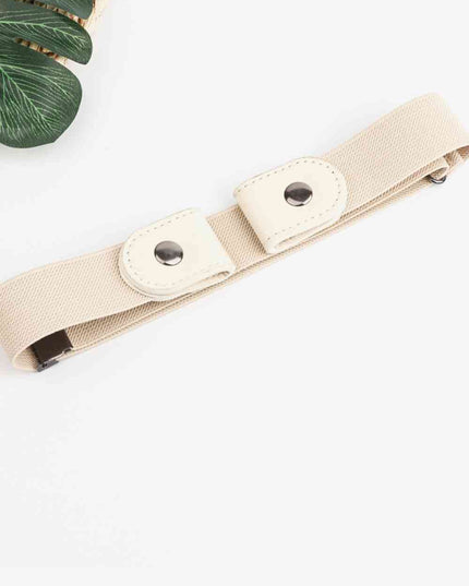 PU Elastic Snap Closure Belt