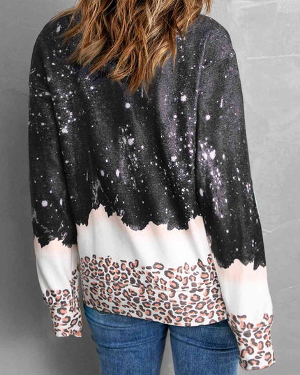 TEXAS Graphic Leopard Sweatshirt