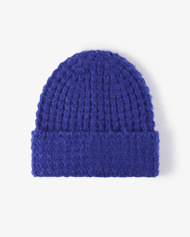Waffle-Knit Cuff Beanie