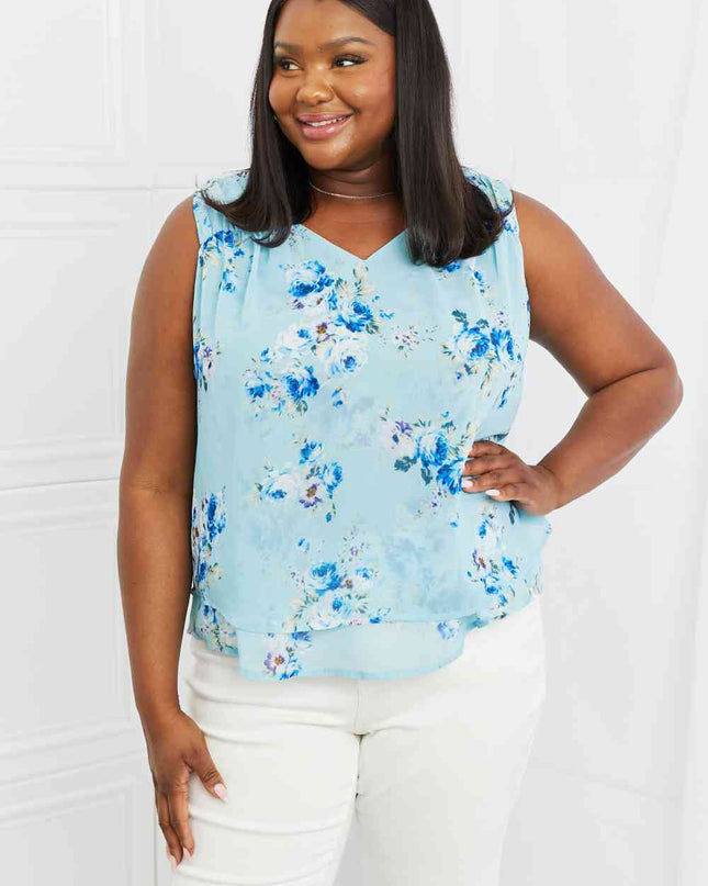 Sew In Love Off To Brunch Full Size Floral Tank Top