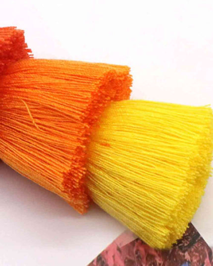 Assorted 4-Pack Multicolored Fringe Keychain