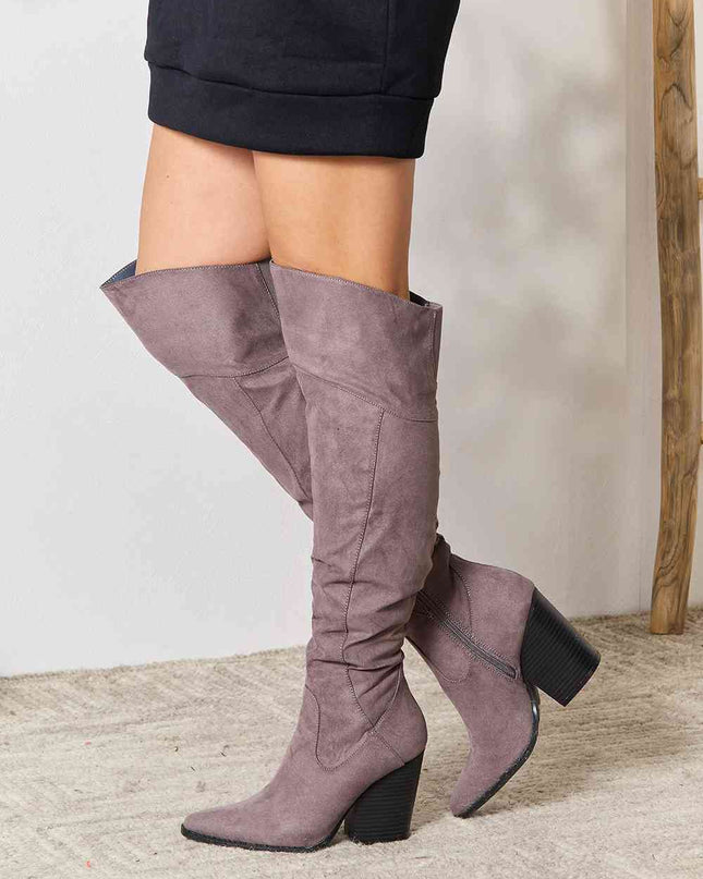 East Lion Corp Block Heel Knee High Boots
