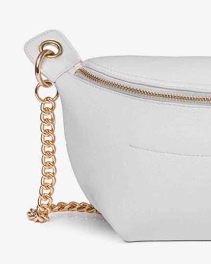 PU Leather Chain Strap Crossbody Bag