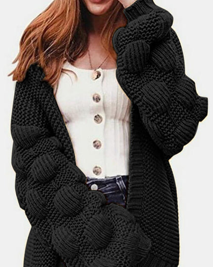 Open Front Long Sleeve Cardigan