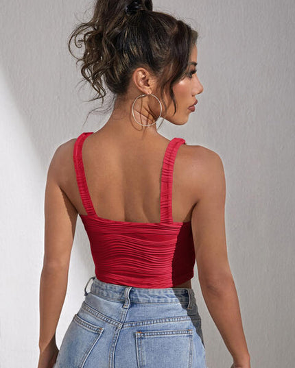Chain Detail Square Neck Tank