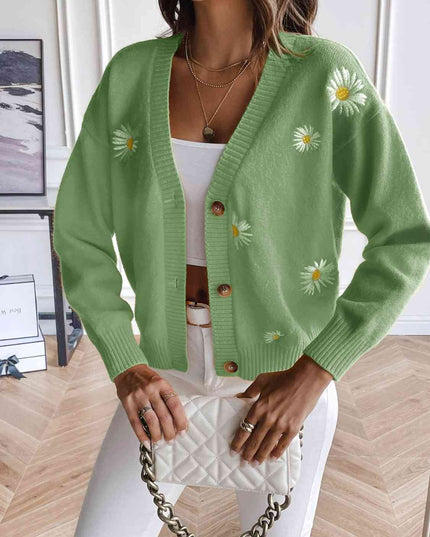 Floral Button Up Cardigan