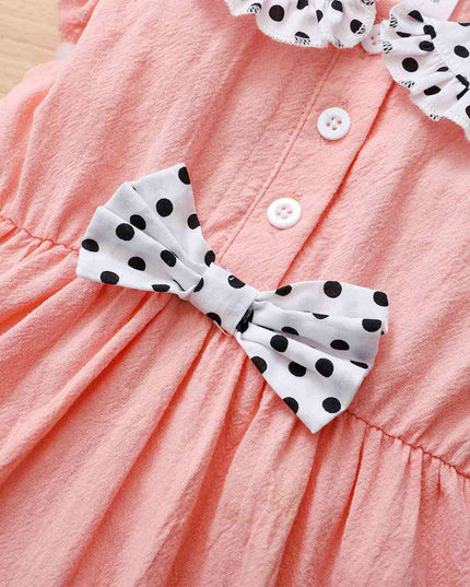 Polka Dot Bow Detail Dress