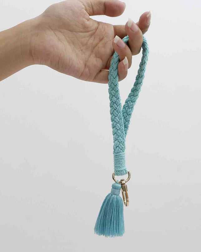 Cotton Tassel Alloy Closure Key Chain