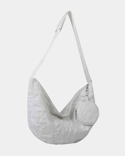 Textured Polyester Shoulder Bag