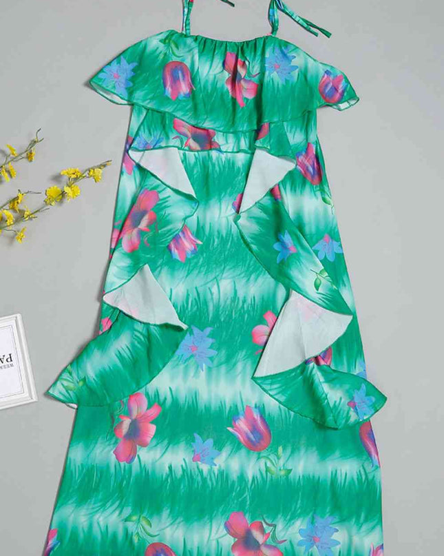 Women Floral Ruffled Dress