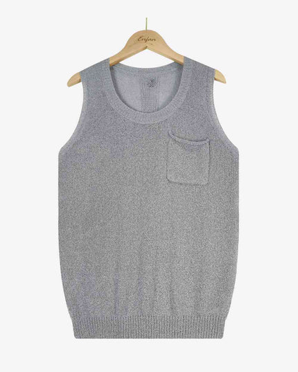 Buttoned Pocket Knit Tank
