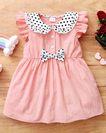 Polka Dot Bow Detail Dress