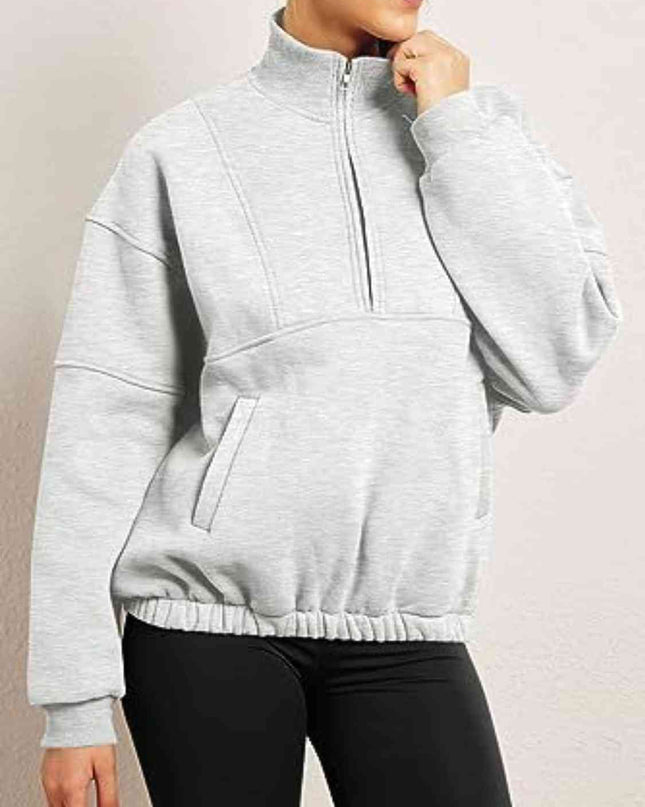 Half-Zip Long Sleeve Sweatshirt