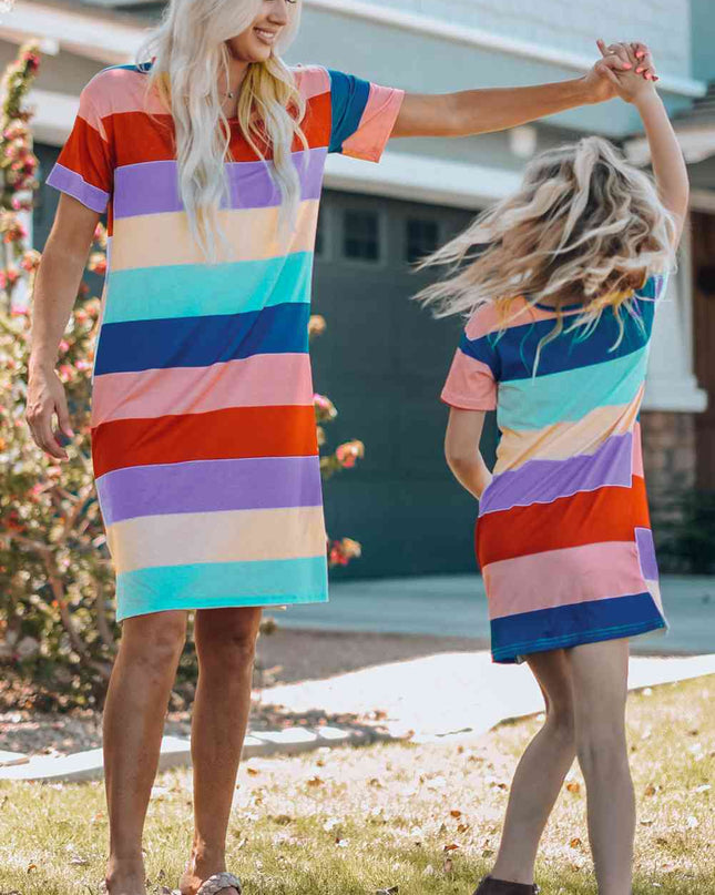 Women Color Block Side Slit Mini Dress